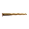 Midwest Fastener Wood Screw, #12, 3 in, Plain Brass Flat Head Slotted Drive, 16 PK 61014